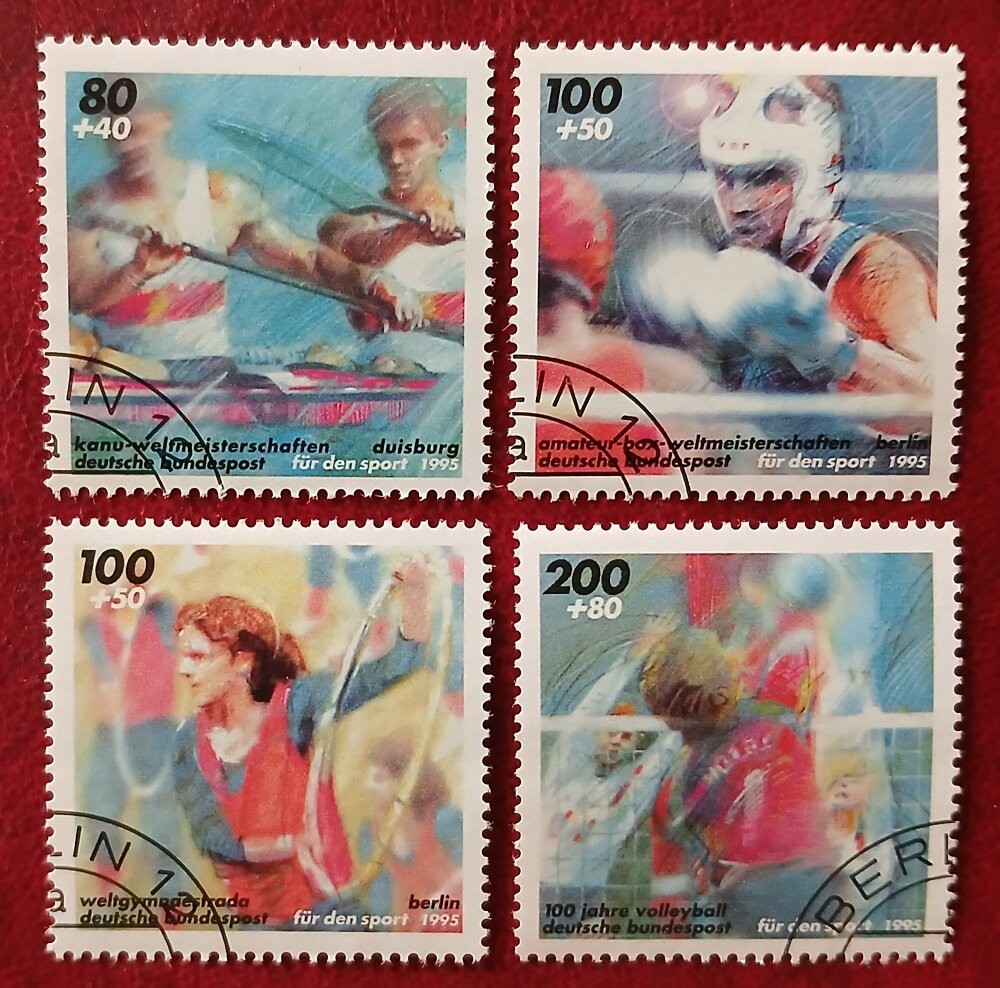 GERMANY Deutsche Bundespost 1995 CTO Sports Aid Mi 1777-80 Scott B775-8 XF 50-4
