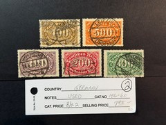 Germany # 156 – 160 Used* 2024 Scott Catalogue Value $ 7.85