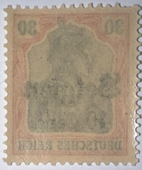 Travelstamps: Germany Offices in Belgium Stamps WWII, 30pf w/ 40c OP MOGNH Wmk