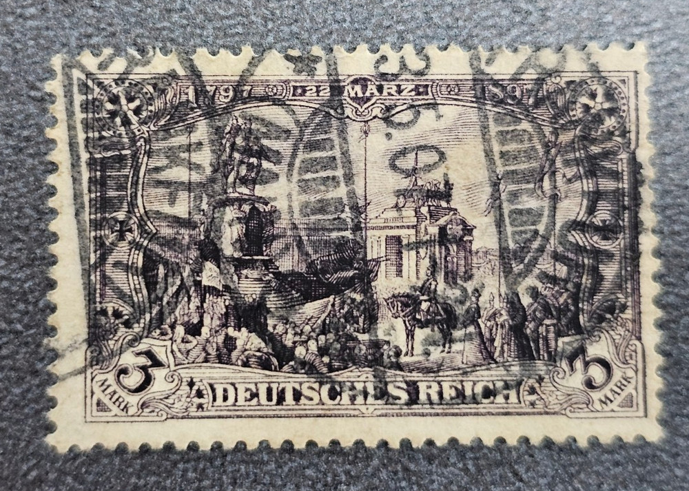 Stamp Germany Deutsches Reich 3 Mark 1907 Jäschke BPP Mi. Nr. 80 Ba [🇩🇪37698]