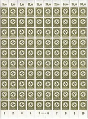 Stamp Germany Official Mi 164 Sheet 1942 WWII Dienst Fascism War MNH