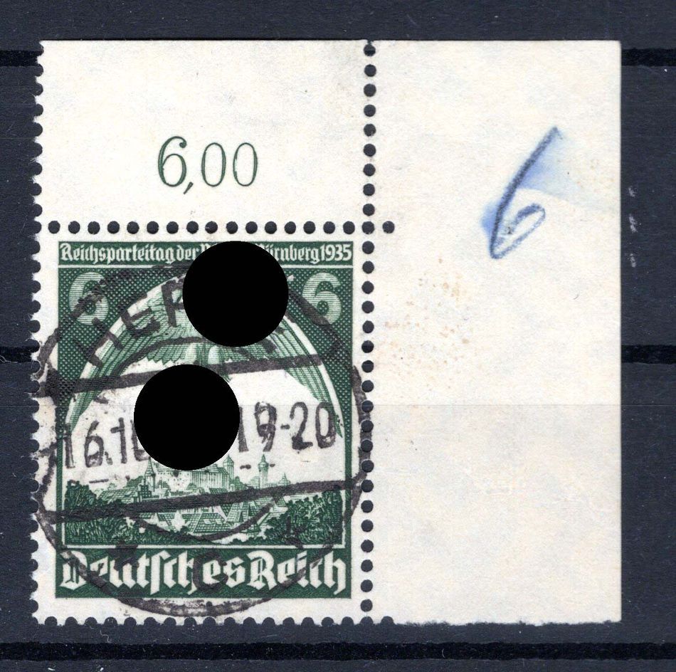 Dr-3.Reich 586Er Bogen Ecke Gest. (Ca4048