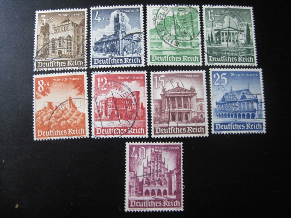 THIRD REICH Mi. #751-759 complete stamp set! CV $22.75