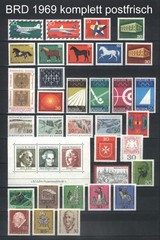West-Germany / FRG / BRD Complete Yearsets 1960-1969 MNH Stamps, Mi. 326-611