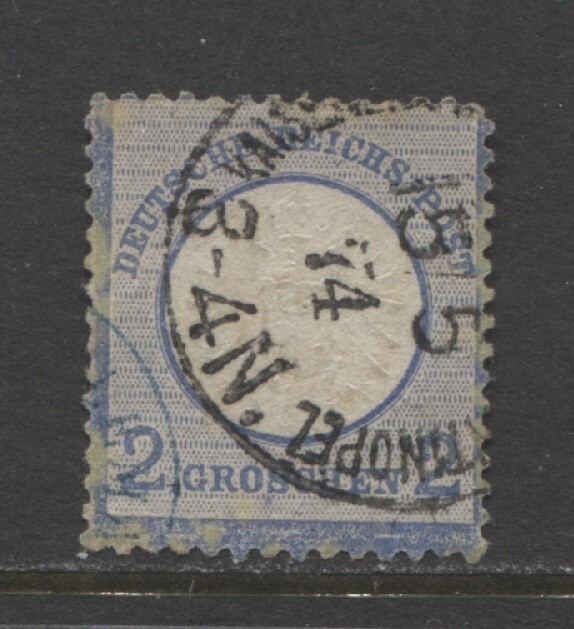 Germany 1872 offices in Turkey 2 Gr. forerunner used, CONSTANTINOPEL $ 96.00