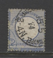Germany 1872 offices in Turkey 2 Gr. forerunner used, CONSTANTINOPEL $ 96.00