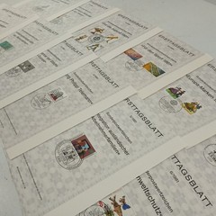 Vintage 1981 Ersttagsblatt German First Day Stamp Sheets Set of 12 Bonn Covers