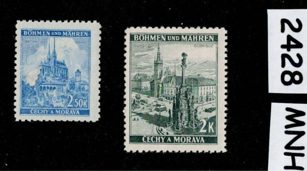 MNH Stamps Prague Castles & Cathedrals WWII Germany Occupation of BaM #2428