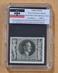 Third Reich WWII WW2 Nazi German Adolf Hitler 54th Birthday NSDAP Stamp Set 1943