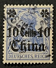 TRAVELSTAMPS: GERMANY OFFICES IN CHINA STAMPS Mi 31 – 10¢ OP USED