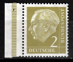 Federal 177, 2 Pf. Heuss Left Edge