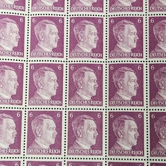 1941 6 Pfenning German Adolph Hitler Full Stamp Sheet WW2 Third Reich