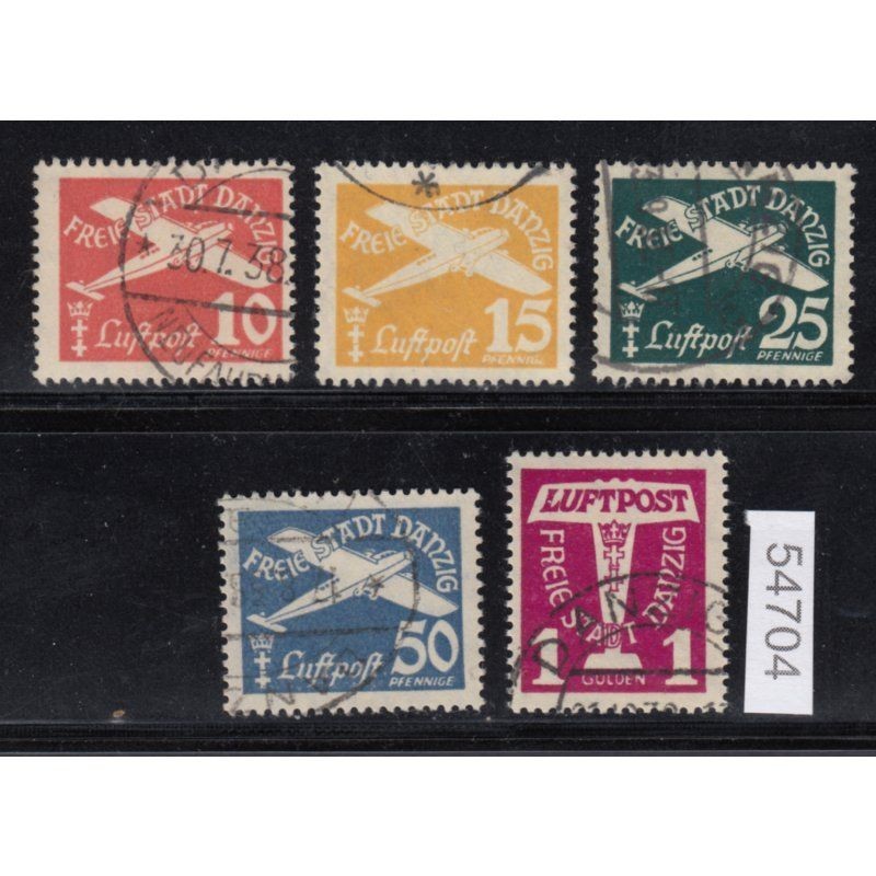 Danzig 1935 Mi.Nr. 251-55 stamped