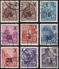 German Democratic Republic #216-223 set Used Complete set + 1 stamp