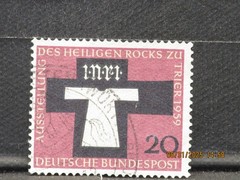 The listing:(1)1959 Exhibition of the Holy Coat 20Pf German Postage Stamp-LHKK