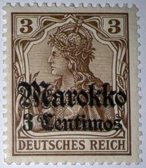 Travelstamps; GERMANY OFFICES IN MOROCCO OP STAMP WMK MOGH
