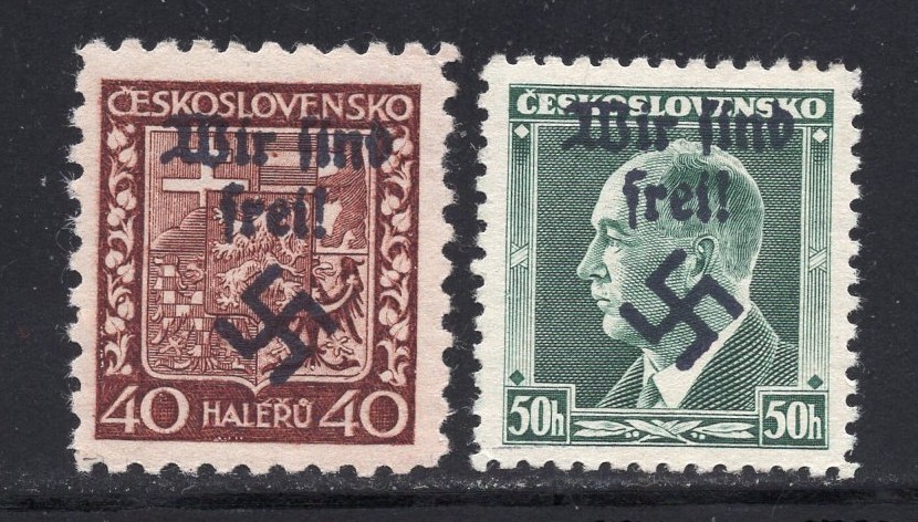 Czechoslovakia Sudetenland Maffersdorf local overprints 1938 Michel unlisted