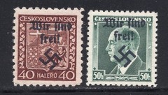 Czechoslovakia Sudetenland Maffersdorf local overprints 1938 Michel unlisted