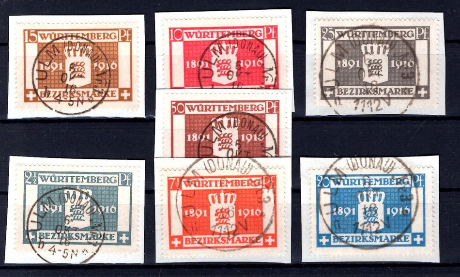 Württemberg 123/29 Herrlich On Postmarked Luxury Letter Piece + Signed (BA1403
