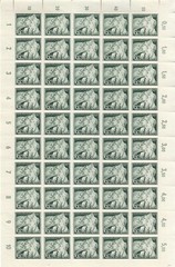 Stamp Germany Mi 843 Sc B230 Sheet 1943 WW2 War Fascism Flag Troops War MNH