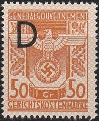 Stamp Germany Poland General Gov’t Revenue WWII Court Document Set MNH