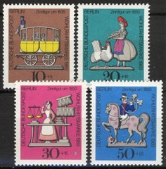 Berlin 1969, Surtax Welfare, Pewter Figures set VF MNH, Mi 348-51 2€