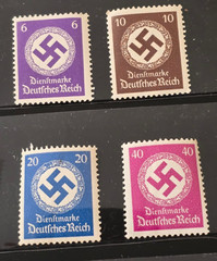 Nazi German THIRD REICH SWASTIKA NSDAP Govt Official Stamp Mixed Lot x8 WW2 WWII
