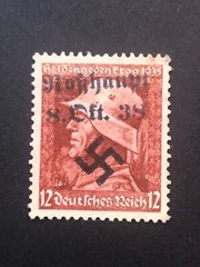 SUDETENLAND WWII-GERMAN OCC. Local ovpt (ROSSHAUPT) 12 Rpf. MINT NO GUM #326