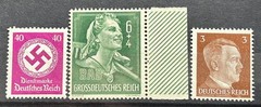 German Stamps Third Reich WWII officials lot of 3 swastika etc MNH Mint /269