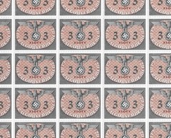 MNH stamp sheet Sc 014 WWII Swastika 1940 Third Reich Germany Occupied Poland