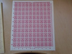 Germany – SG319 5M DM 1923 carmine. 10 x complete sheets of 100 stamps. MNH.