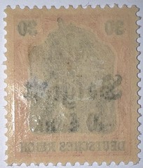 Travelstamps: Germany Offices in Belgium Stamps 30pf w/ 40c OP MOGH Wmk