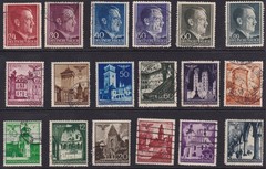 Lot Stamp Germany Poland WWII Hitler Poland Sets Buildings Castles GG U