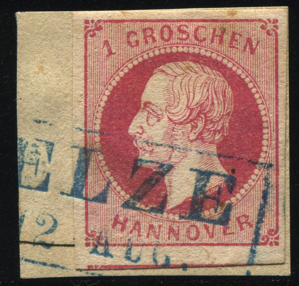 Germany Hannover 1859 1 Gr Used VF Mi 14 Very Fine On Piece ELZE