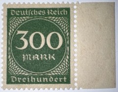 Travelstamps: 1923 Germany Stamp Deutsches Reich Mi#270, Mint OG NH 300 Mark