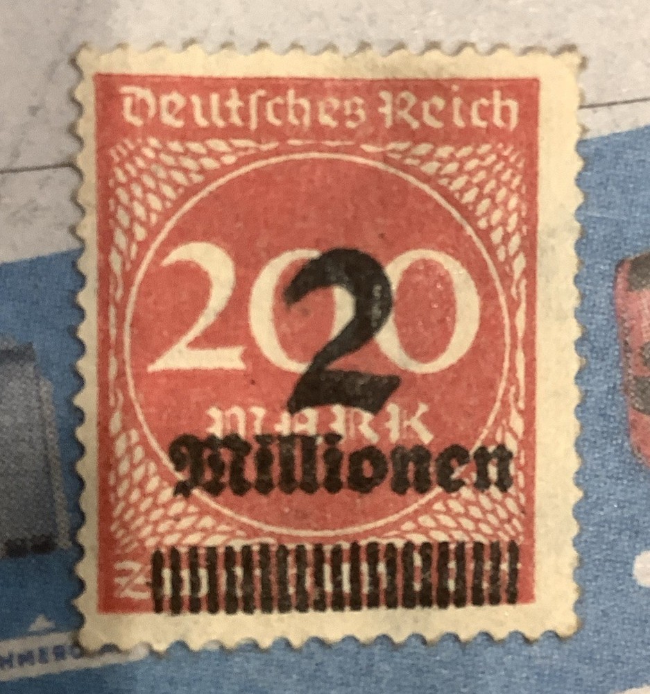 German Empire Weimar Republic 1923 2 Millionen 200 Mark