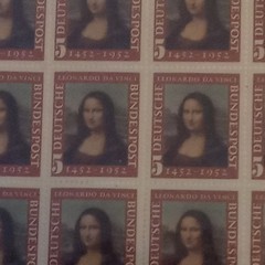 Bundespost Germany 1952 Leonardo da Vinci Art Stamp Full Sheet 5 MNH Thats 50 St