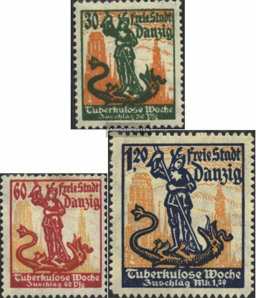Gdansk 90-92 (complete issue) Favor devaluation used 1921 Tuber