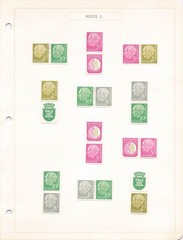 Germany West 1950s Heuss Booklet Panes Collection Se-Tenant Ad Tabs Lot 8 Pgs