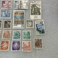 18 USED mixed varied Vtg. 1950-1990 DDR East Germany stamps; $1 Ships/A DEAL!