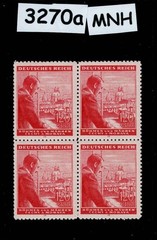 MNH Stamp block B19 Adolf Hitler 1943 Birthday WWII Germany occupation #3270a