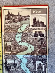 Late 1890s Der Rhein Von Mainz Bis Köln 76 Inch Rheinpanorama Map Fully Intact