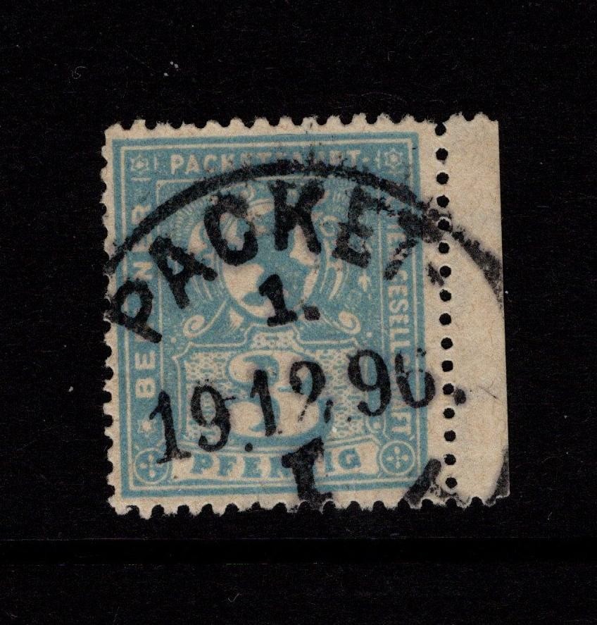 Germany Late 1890s 3p Berlin Private Post Used/Wmk 90* Lines/Lite Blue – S58648