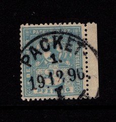Germany Late 1890s 3p Berlin Private Post Used/Wmk 90* Lines/Lite Blue – S58648