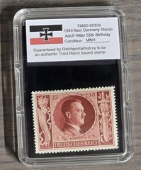 Third Reich WWII Nazi German Adolf Hitler 55th Birthday NSDAP Stamp Set 1943