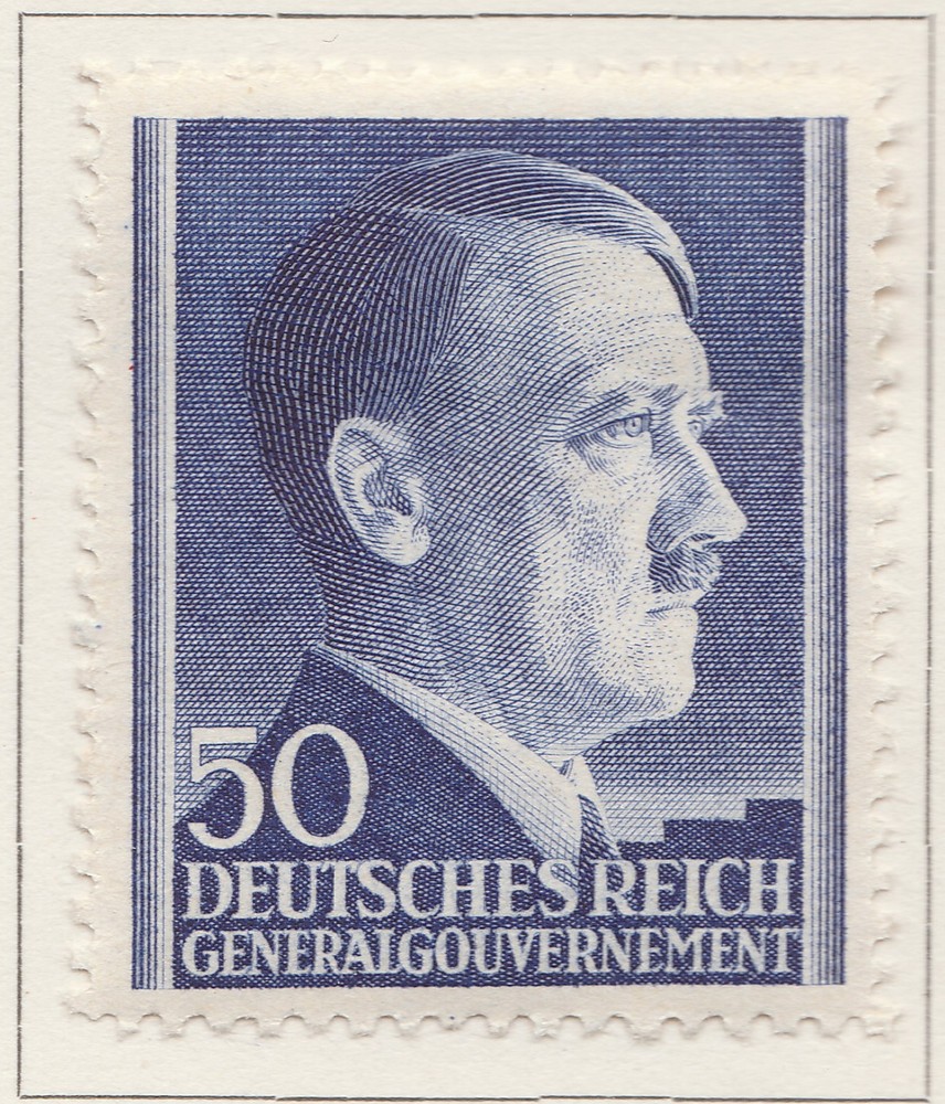 Germany WWII General Government 1942 50gr Perf 12 1/2 MH* A30P40F45328