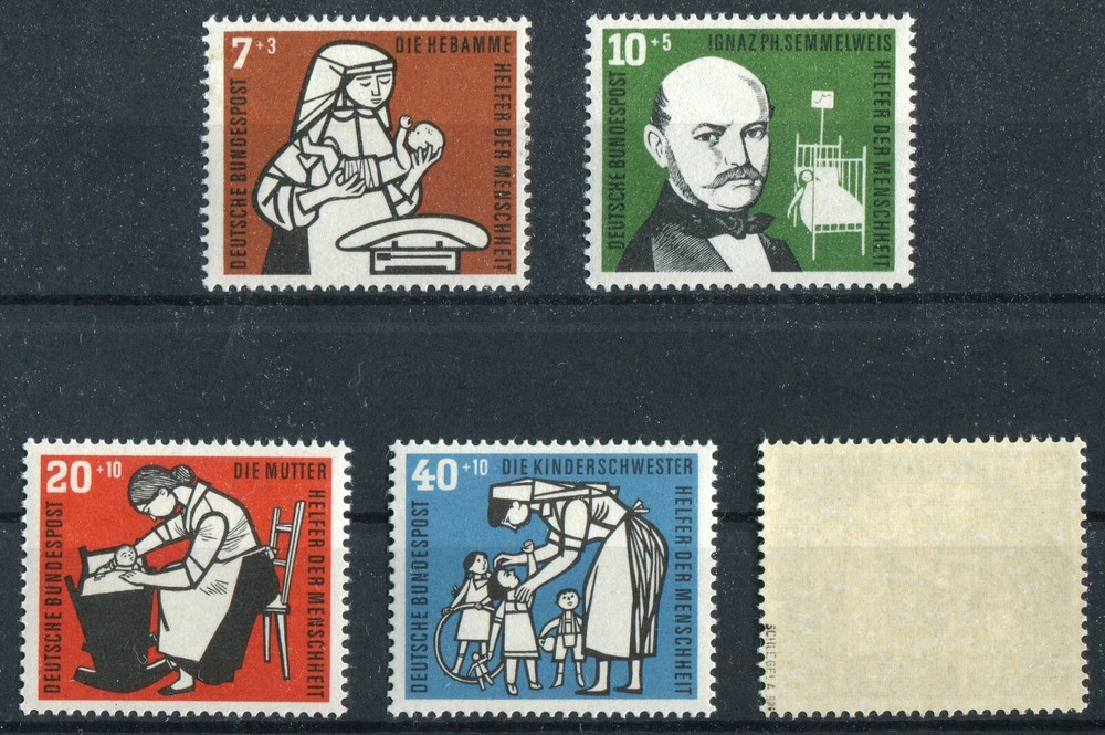 Set No. 243-246 Kinder Bund Clean Postfresh BPP Expert Signature MNH