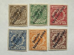 German South West Africa 1897 Scott #1-6 Overprinted MLH