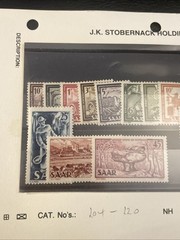 1949 GERMANY SAAR Stamp Set SCOTT #204-220 MLH