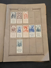 Rare Antique German Seemanns Portrait Stamp Album 300+ Historical Stamps